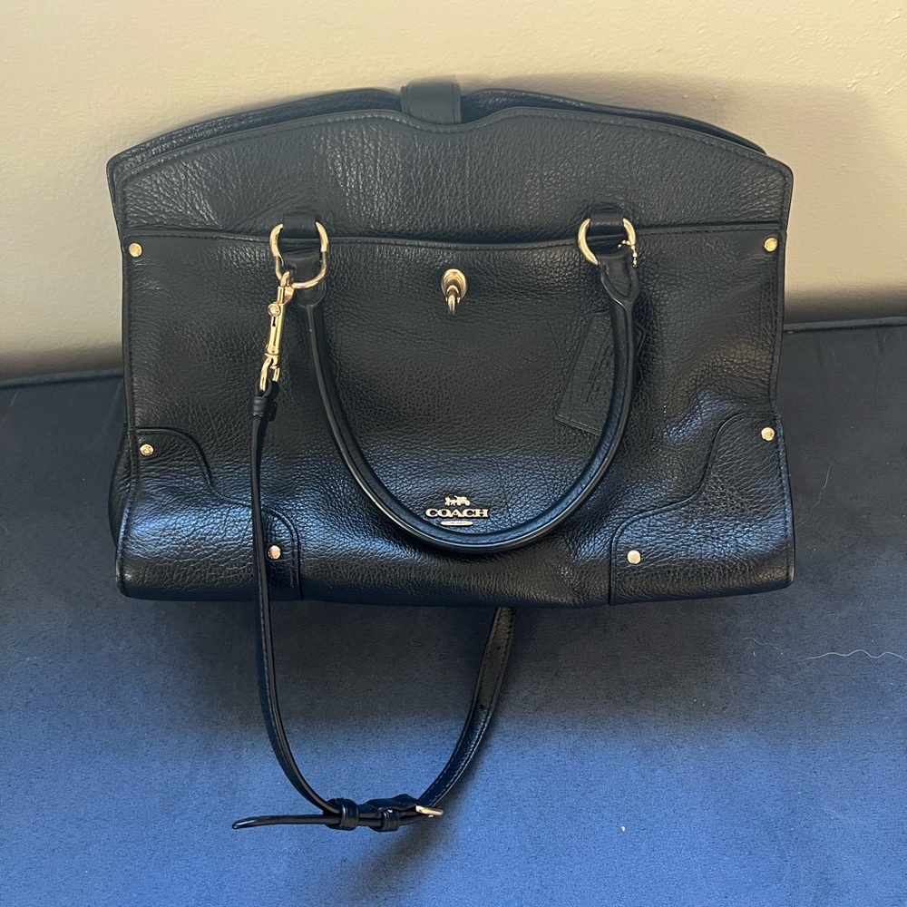 Coach Black Leather Women's Bag